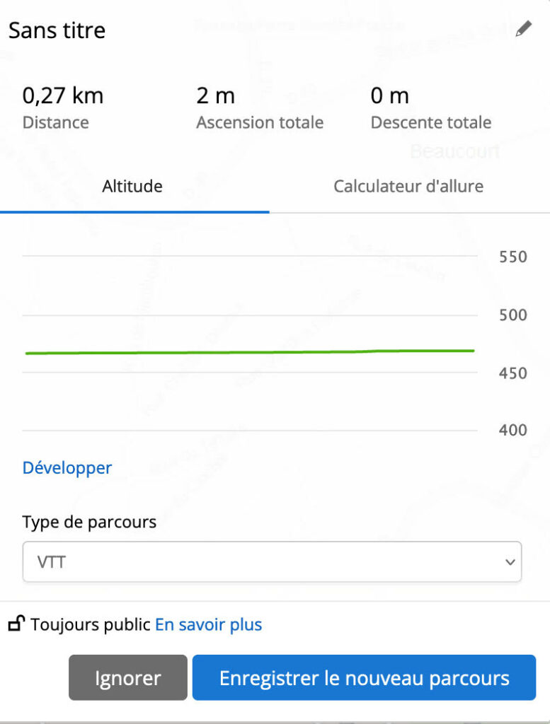 Tuto créer sa trace GPS avec Garmin Connect Passion VTT Beaucourt